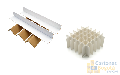 Esquineros y separadores de cartón para cajas